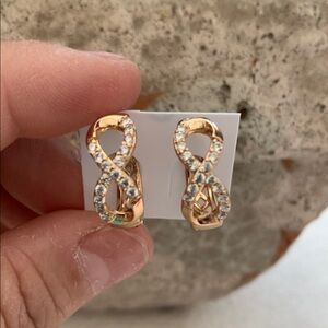 Rose Gold Infinity Loop Earrings